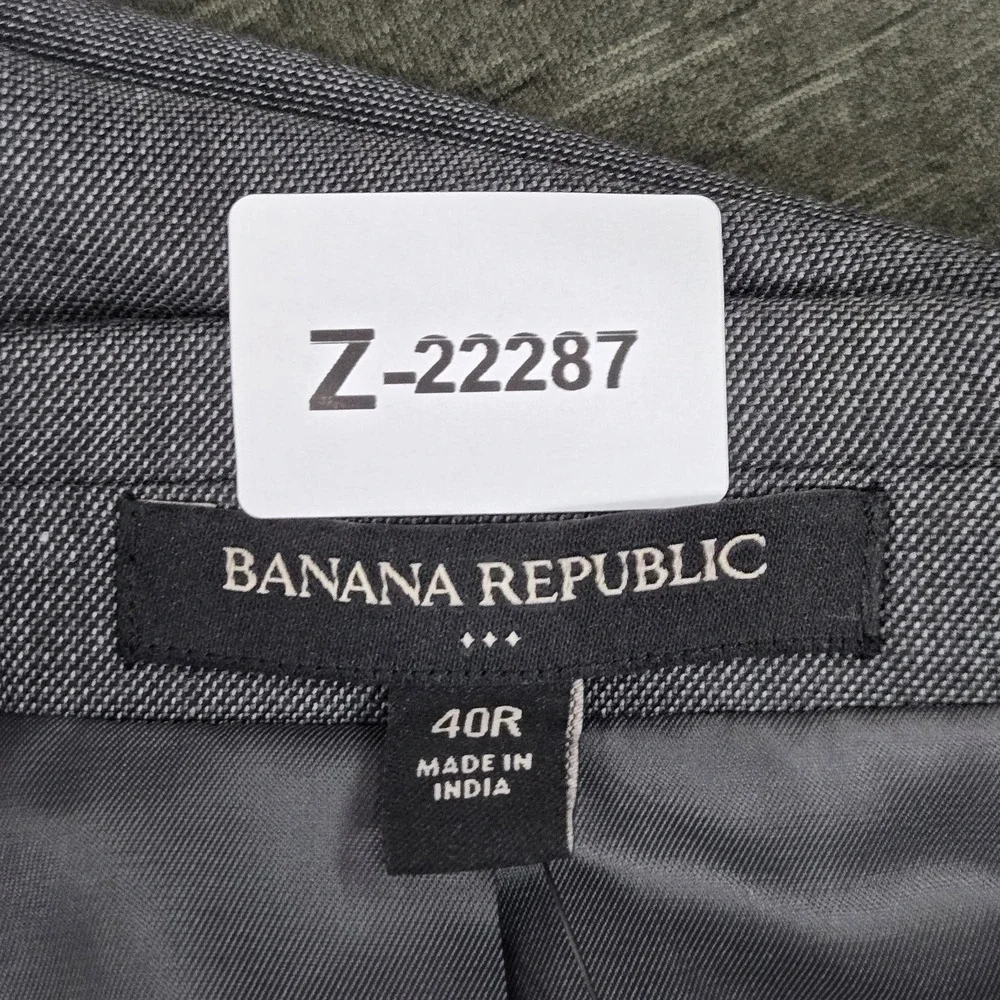 Banana Republic‎ Men Blazer 40R Gray Clean Girl Button Slim Long Sleeve NWT